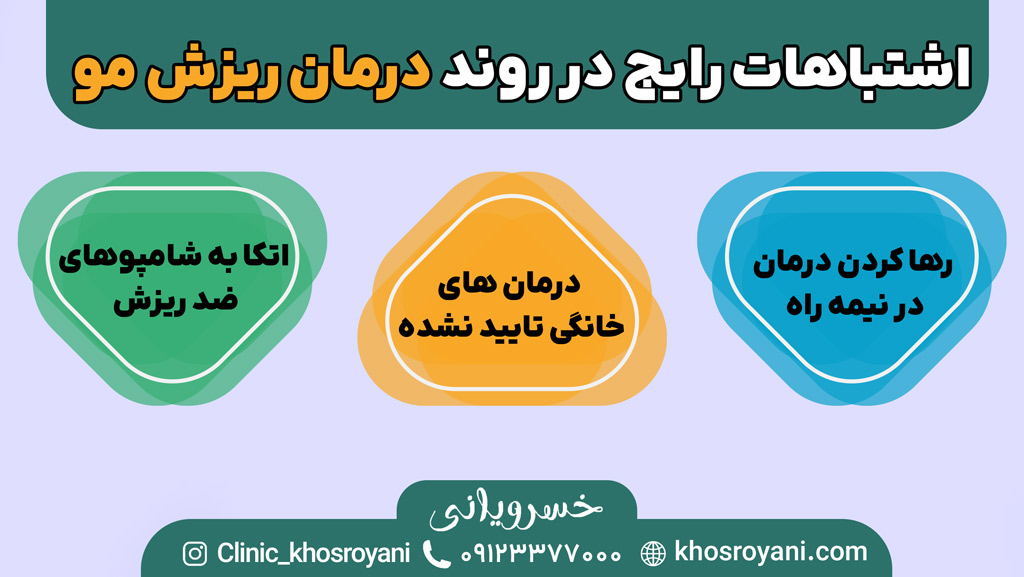 اشتباهات رایج در روند درمان ریزش مو