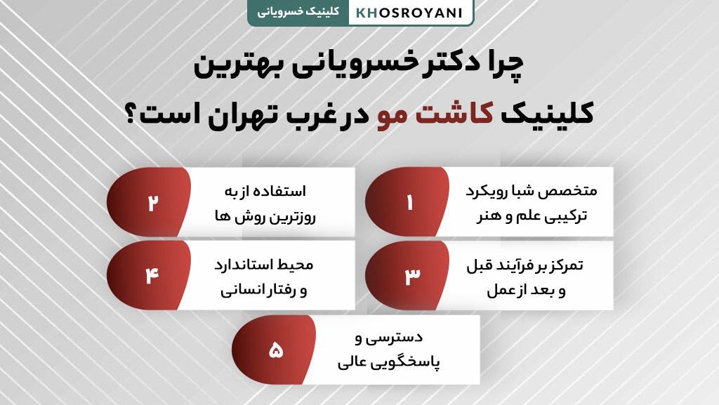 چرا دکتر خسرویانی بهترین کلینیک کاشت مو در غرب تهران است؟