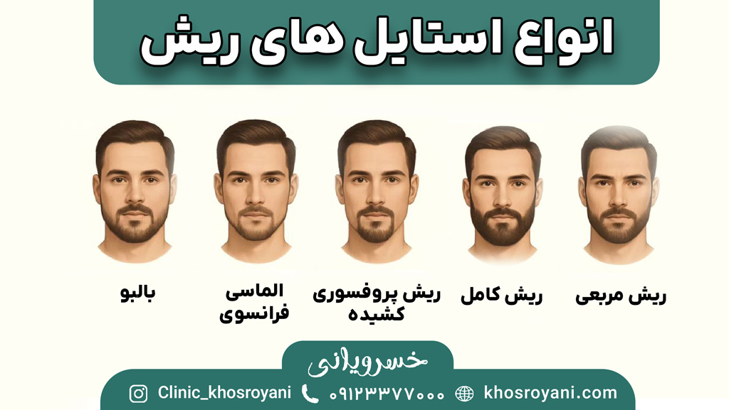 انواع استایل های ریش